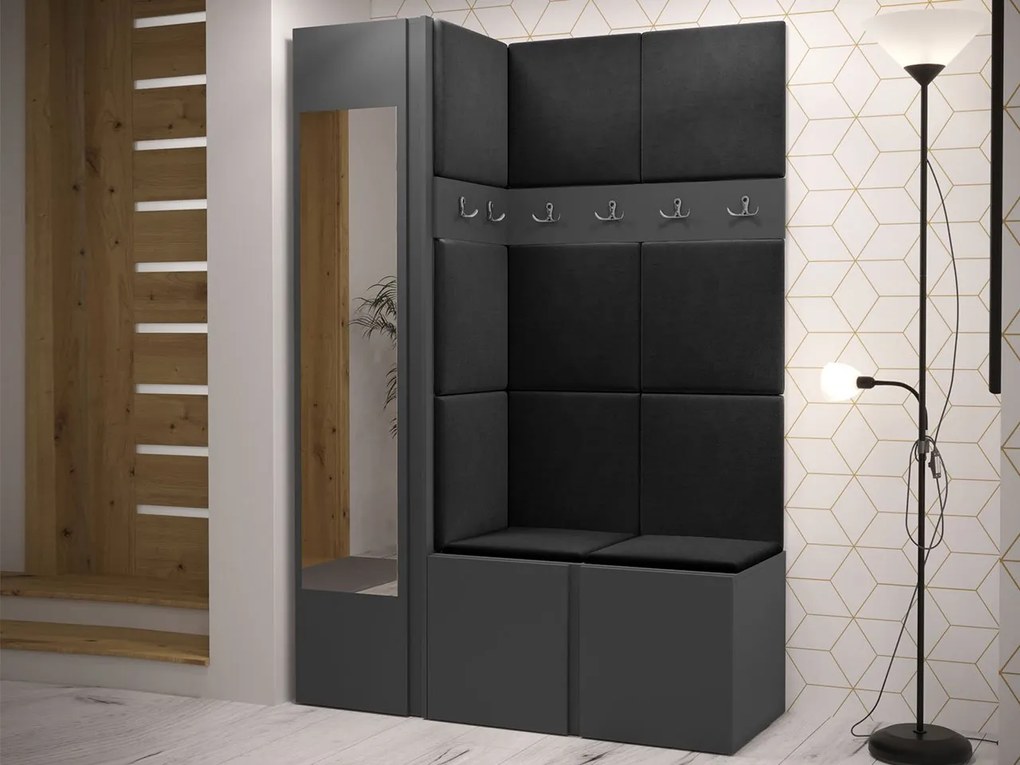 Mobilier hol Tovenaz X (grafit) (cu oglindă). 1104780