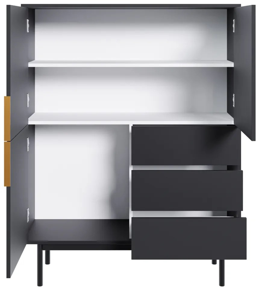 Comoda VIVALA 3D3S, negru