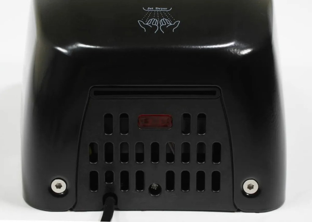 Uscator de mani cu aer cald si senzor, negru mat, Jet Dryer Storm