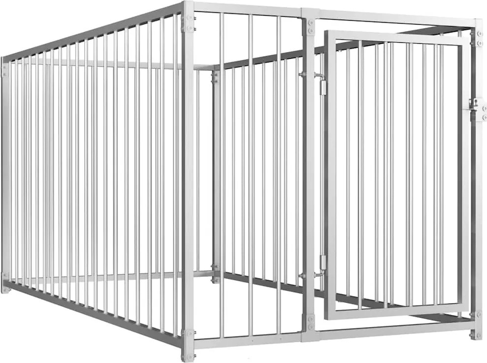 vidaXL Padoc de câini pentru exterior, 100 x 200 x 100 cm