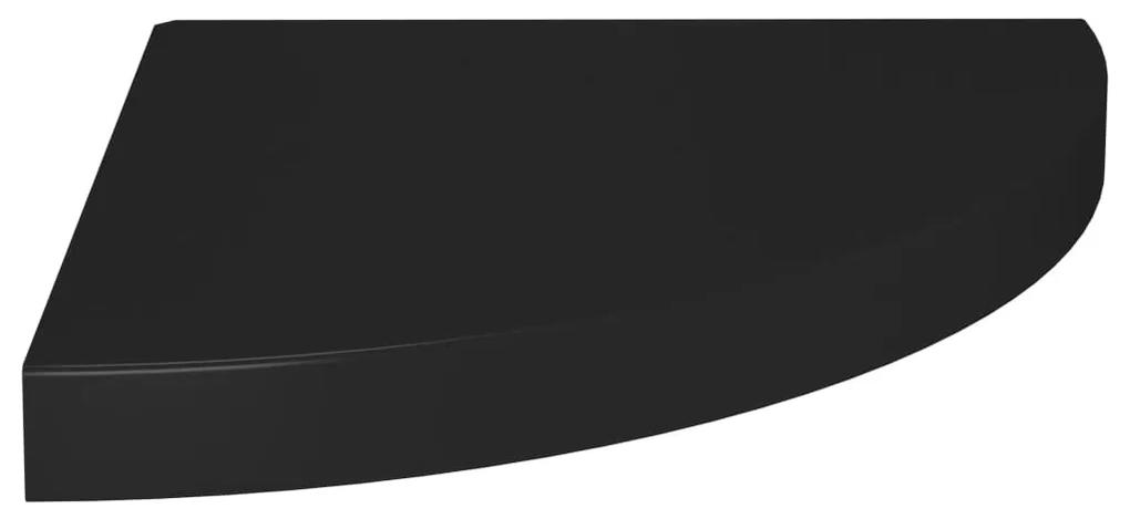 Rafturi colt de perete, 2 buc., negru, 35x35x3,8 cm, MDF 2, Negru, 35 x 35 x 3.8 cm
