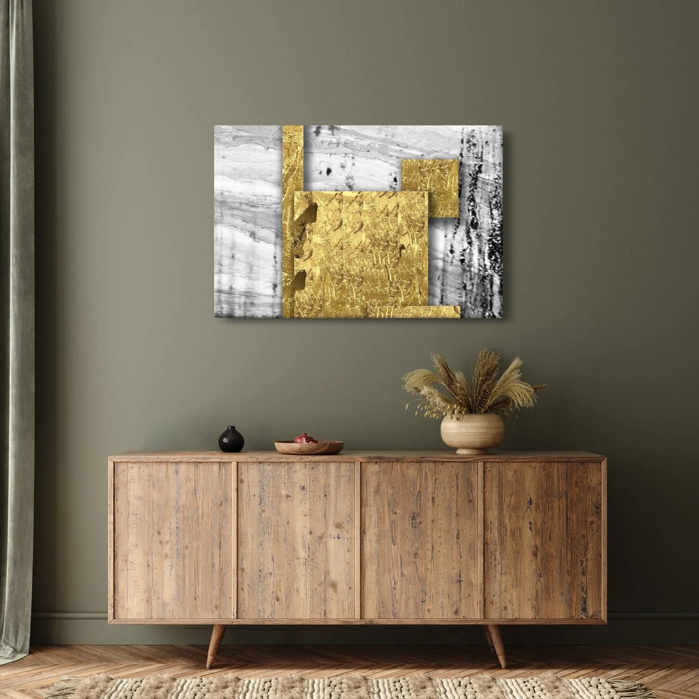 Tablou - Pătrate de aur N⁰1 (90x60 cm)