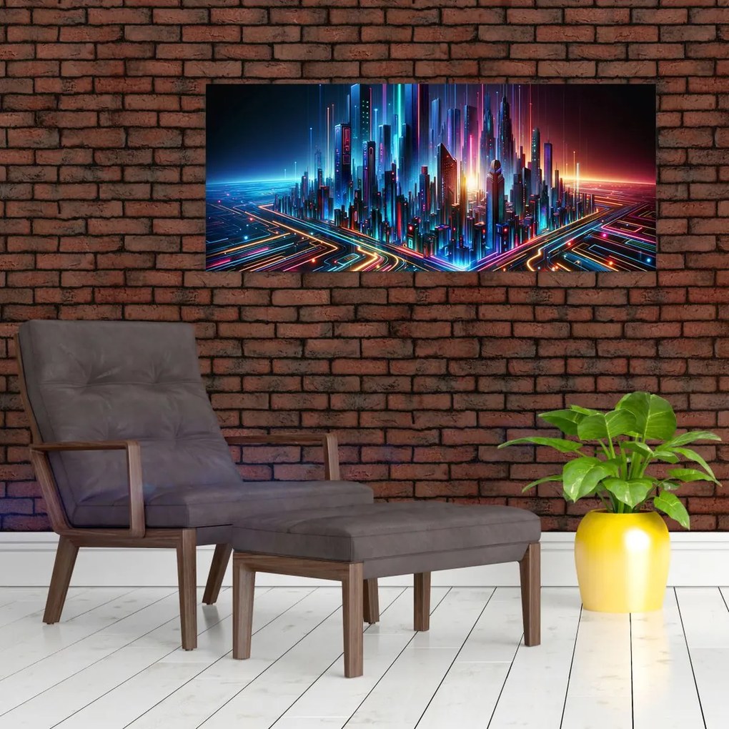 Tablou - Orașul viitorului (120x50 cm)