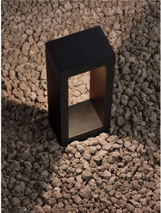 Stalp exterior LED 3000K IP65 DOLIX negru, H-30cm