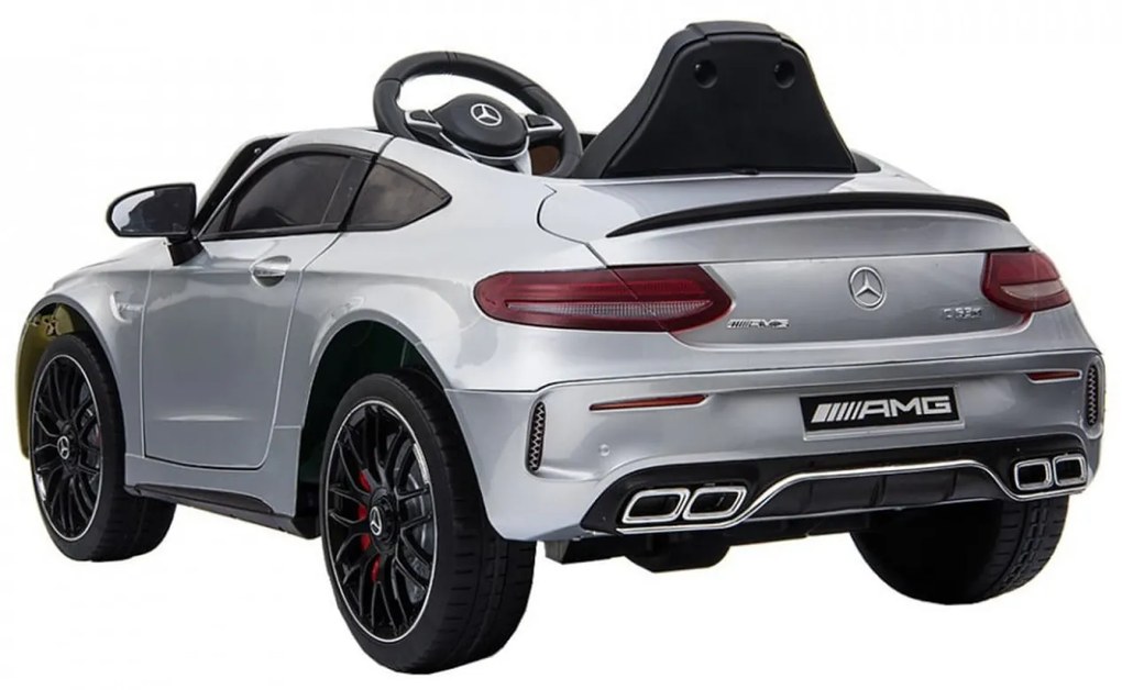 Masinuta Electrica cu acumulator pentru copii NOVOKIDS™ Mercedes C63S AMG Coupe, Cu telecomanda, Roti din Cauciuc EVA, 3-8 ani , Usi cu deschidere ,