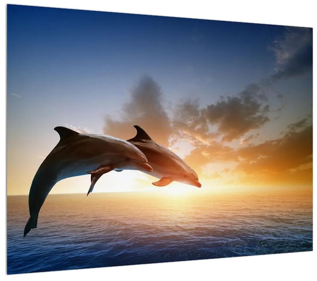 Tablou cu delfinii (70x50 cm), în 40 de alte dimensiuni noi