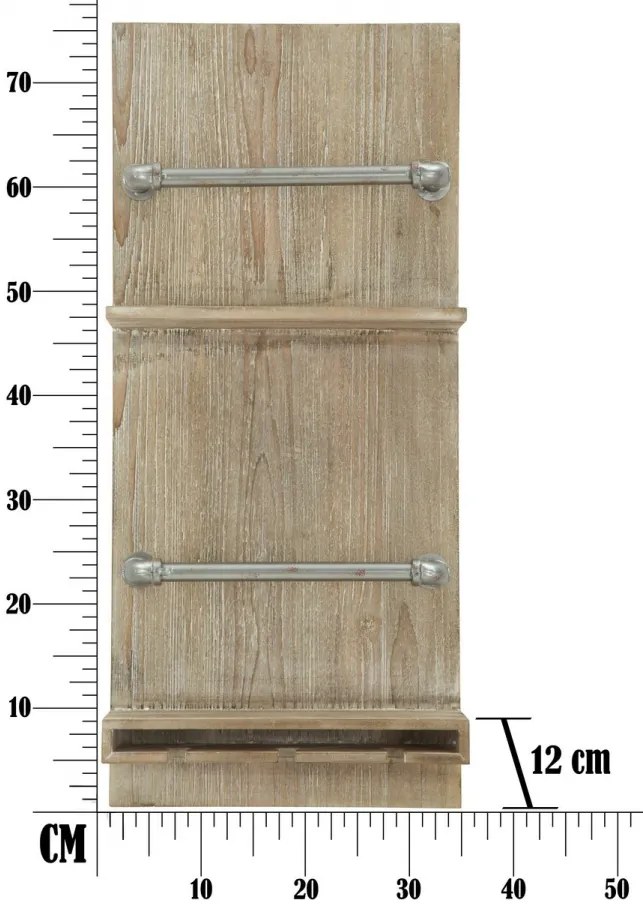 Suport pentru sticle din metal si MDF, 34 x 12 x 76 cm, Tube Mauro Ferreti