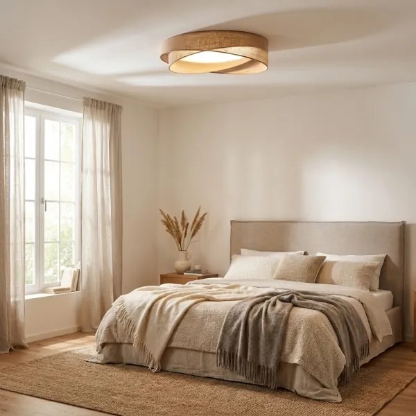 BRILAGI - Lampă LED dimabilă VELVET TWIST LED/36W/230V CCT Ø 65 cm WT bej + telecomandă
