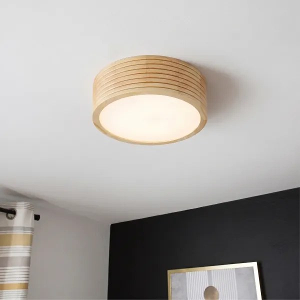 Plafonieră NATURAL MODERN 1xE27/15W/230V Ø 27,5 cm, din pin