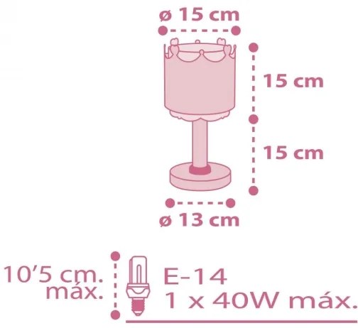 Lampă pentru copii LITTLE QUEEN 1xE14/40W/230V Dalber 61101