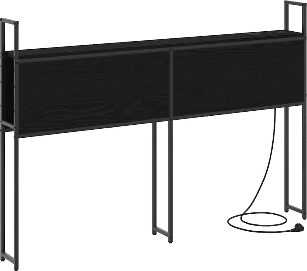 vidaXL Tăblie de Depozitare cu Stație de Încărcare Stejar negru