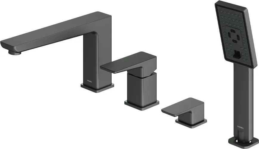 Baterie de cada/dus cu 4 elemente Omnires Parma grafit