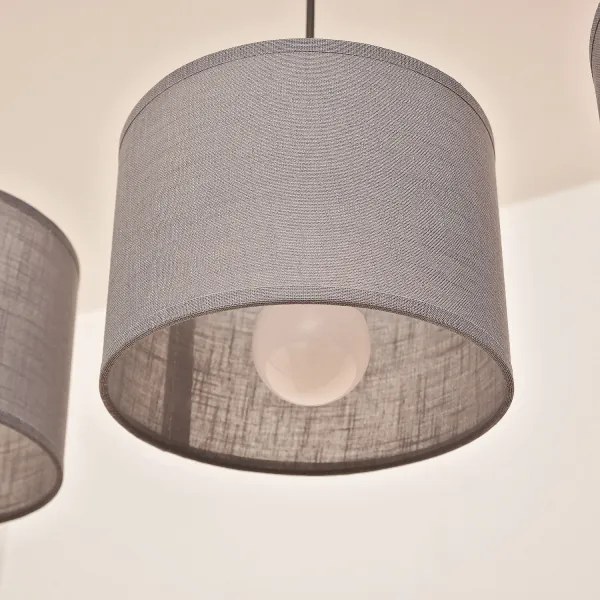 Lustru pe cablu ALBA 3xE27/15W/230V gri