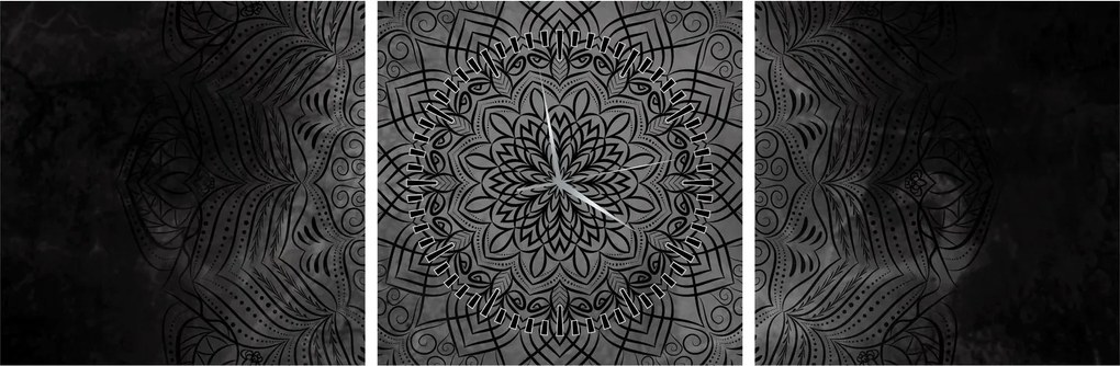 Tablou -Mandala mistică (cu ceas) (90x30 cm)