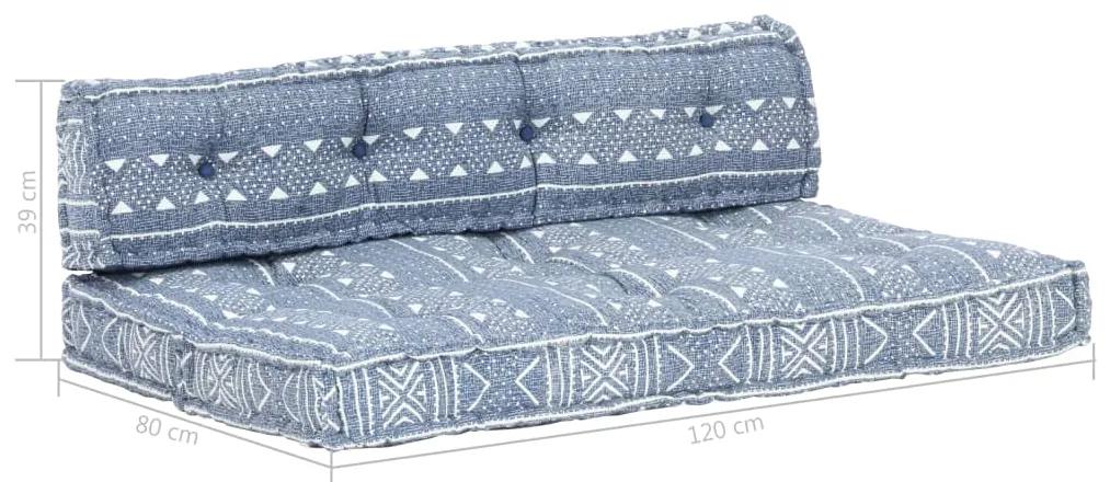 Perna pentru canapea din paleti, indigo, textil, petice 1, Indigo