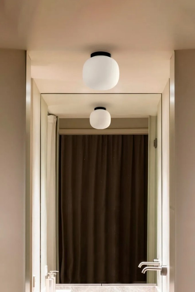 Plafoniera baie stil minimalist AMELIA negru, alb