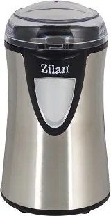 Rasnita cafea electrica, Zilan ZLN8013,Argintiu Negru 150 W, inox, cutite macinare otel inoxidabil