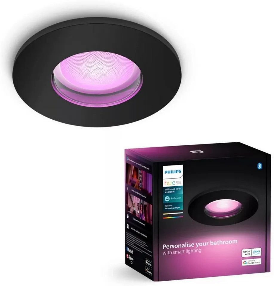 Philips Hue XAMENTO LED RGBW 1xGU10/4,2W IP44 stropní svítidlo koupelna