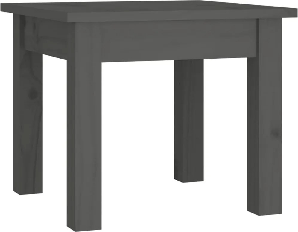 vidaXL Măsuță de cafea, gri, 35x35x30 cm, lemn masiv de pin