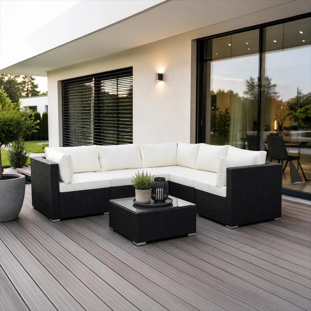 Set mobilier de grădină din ratan Avenberg MATERA