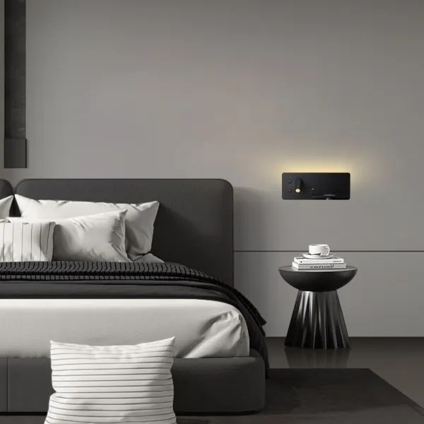 Aplică LED cu raft, USB și funcție de încărcare fără fir Immax 08287L LED/3W/230V + LED/3W