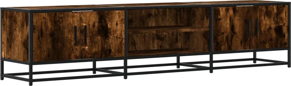 vidaXL Comodă TV, stejar fumuriu, 180x35x41 cm, lemn prelucrat