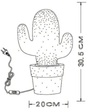 Lucide 13513/01/33 - Lampa de masa CACTUS 1xE14/40W/230V verde