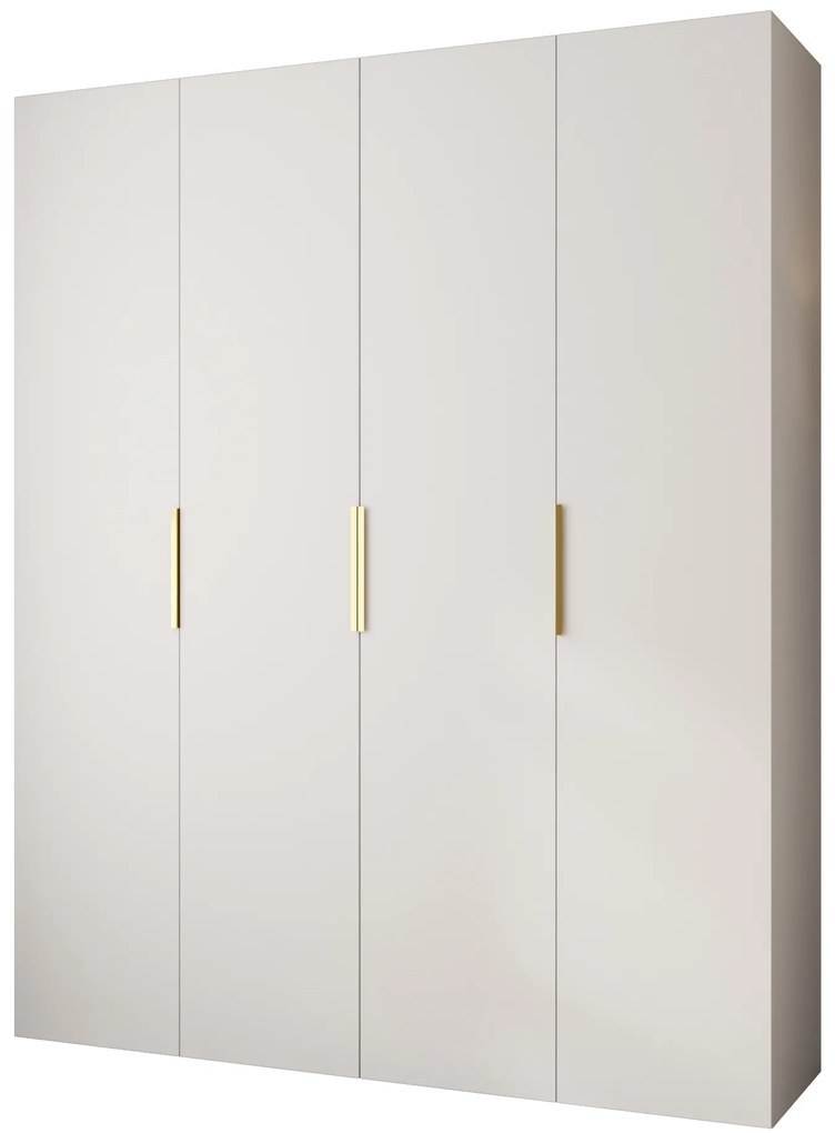 Dulap de haine 200 cm Carmela 40-4 (alb + Auriu). 1126674