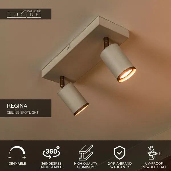 Lucide 53914/02/41 - Corp de iluminat tip spot REGINA 2xGU10/50W/230V bej