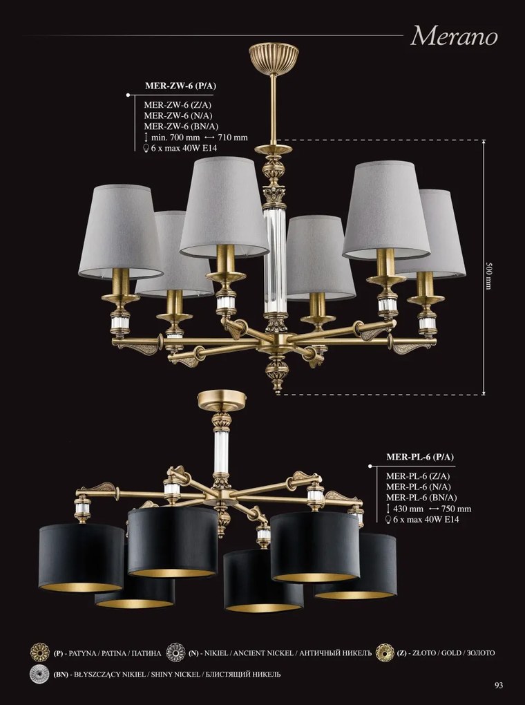 Candelabru 8 brate elegant design clasic MERANO