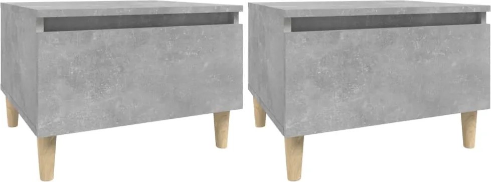 vidaXL Mese laterale, 2 buc., gri beton, 50x46x35 cm, lemn compozit