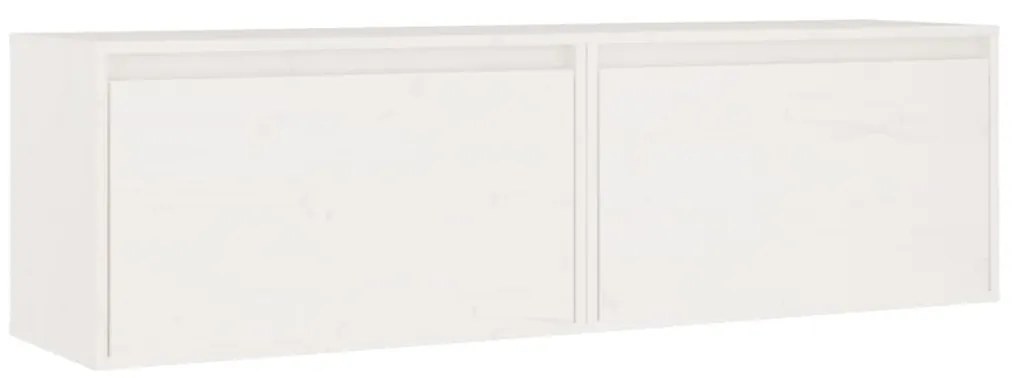 813448 vidaXL Dulapuri de perete, 2 buc., alb, 60x30x35 cm, lemn masiv de pin