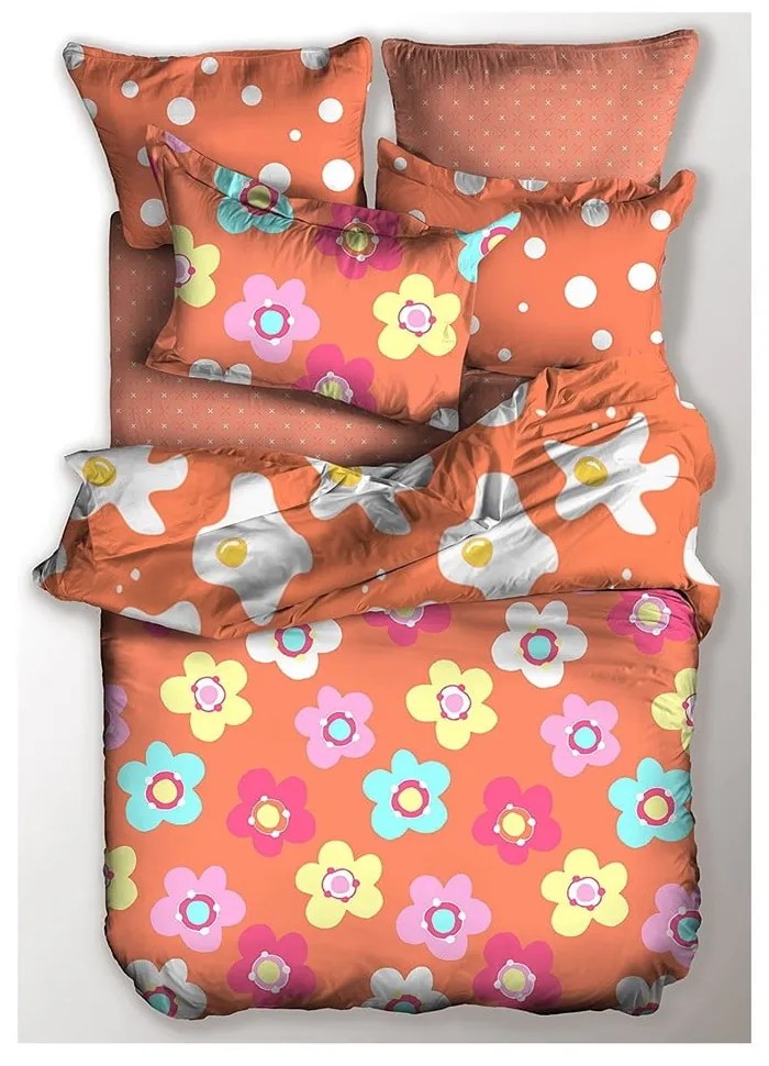 Lenjerie de pat portocalie din microfibră pentru pat de o persoană 220x155 cm Powerful – AmeliaHome
