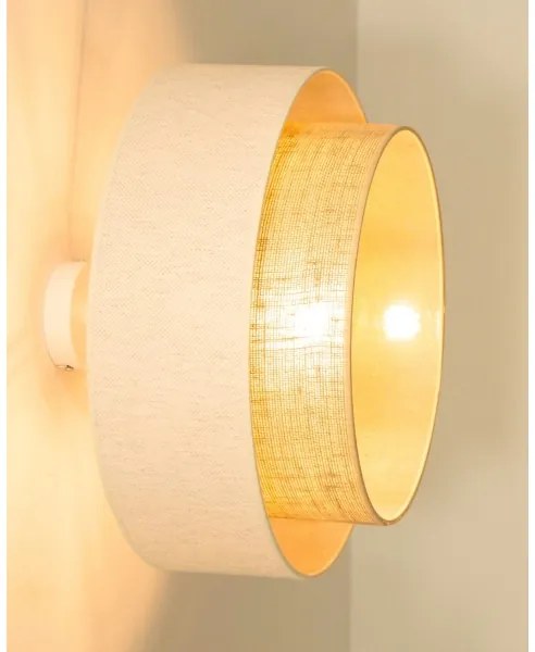 Lustră aplicată NATIA 1xE27/60W/230V Ø45 cm alb/maro