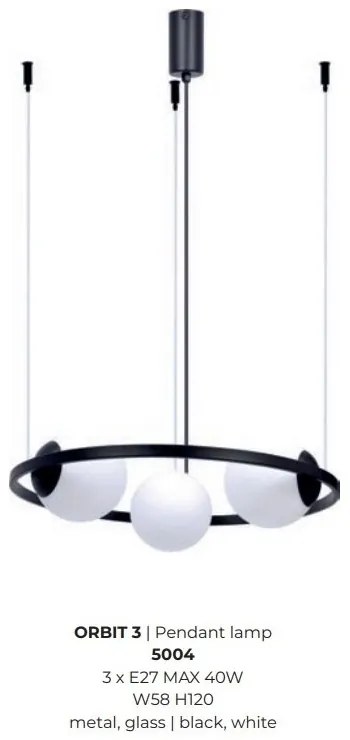 Lustra suspendata cu 3 surse de lumina ORBIT