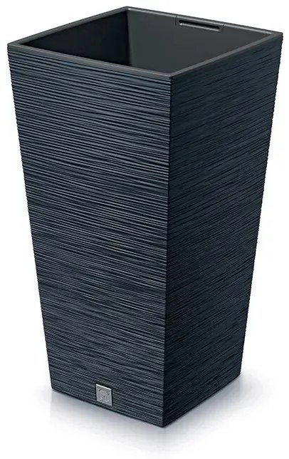 Ghiveci de flori FURU SQUARE 24 cm, antracit, 24 cm