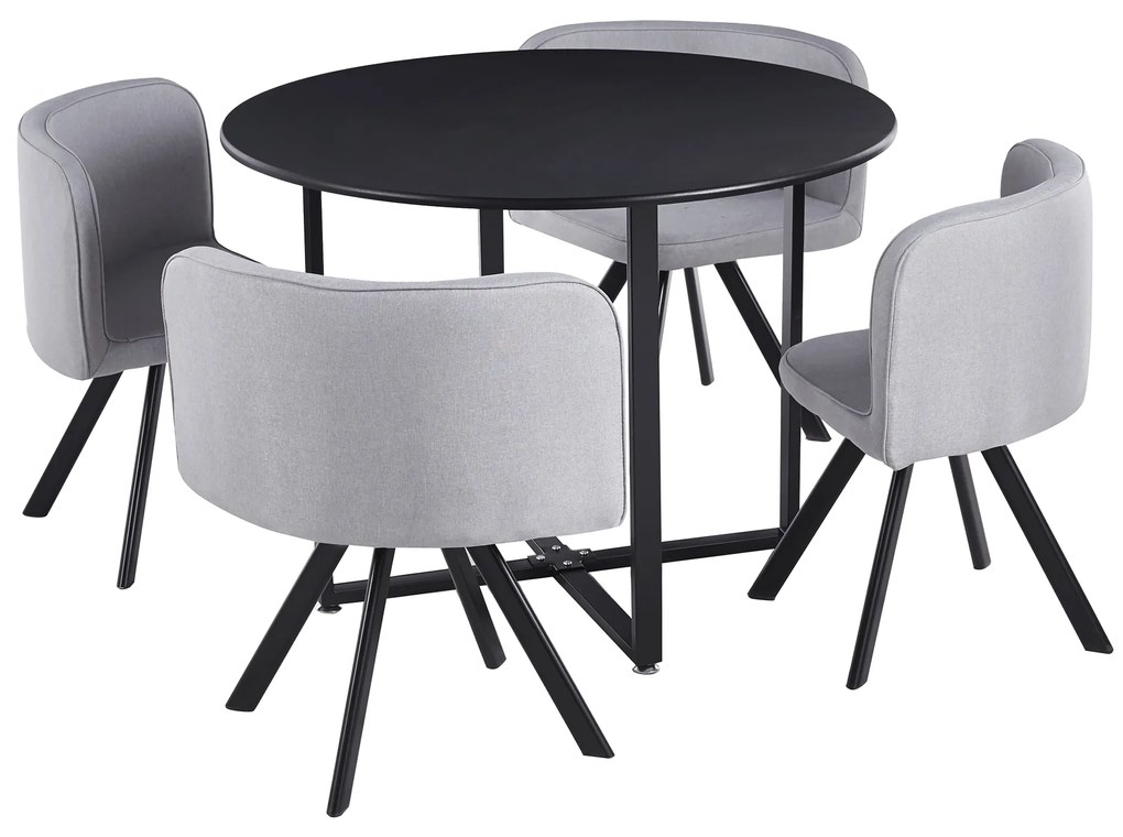Set sufragerie 4+1 Babeth (negru + gri deschis). 1065325