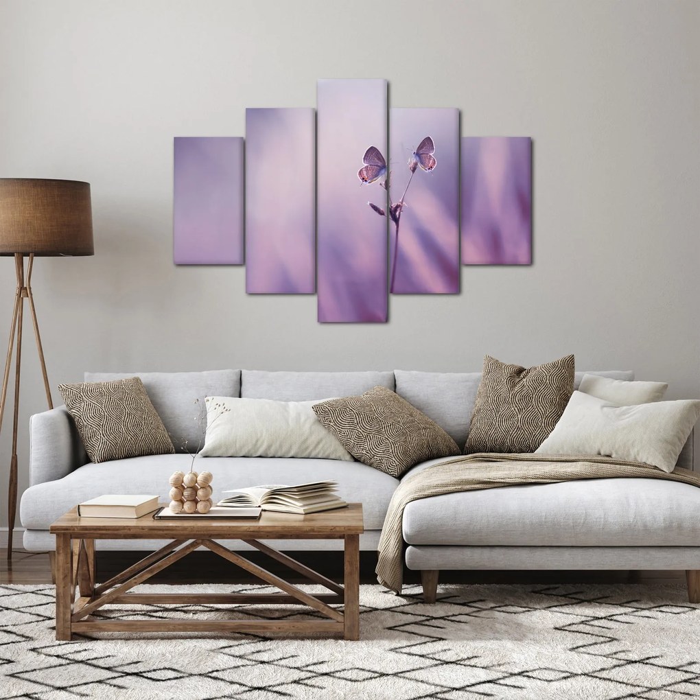Tablou - Fluturi mov (150x105 cm)