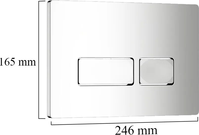 Tava de toaletă cromată Roya 021