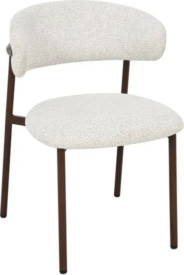 Scaun de sufragerie tapitat ROCKET, nuc/bej