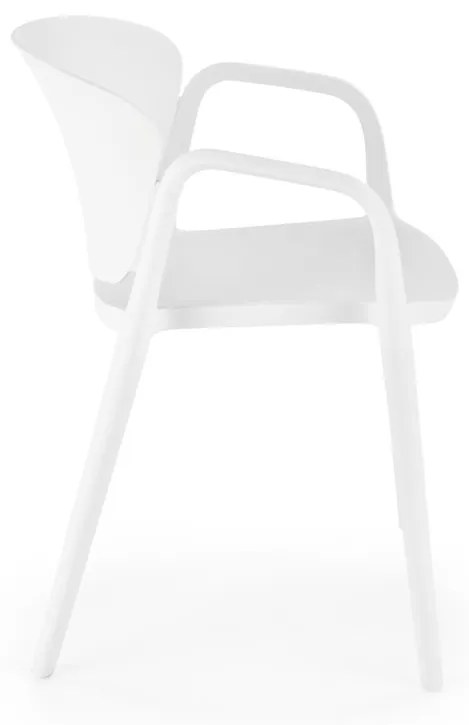 Scaun din plastic K491 alb