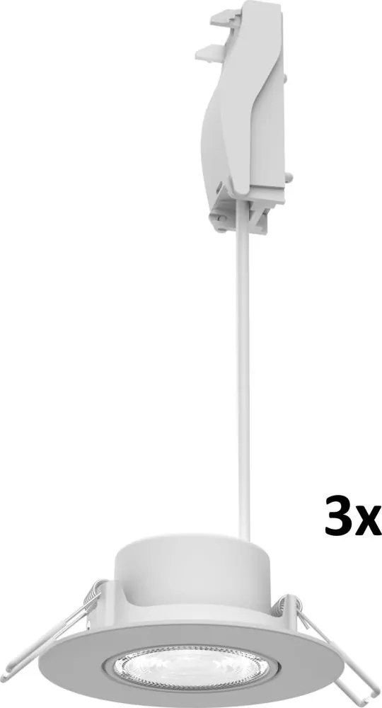 Philips - Set de 3 spoturi LED încastrate dimabile CILANTRO, 5W, 230V, 2700K, alb