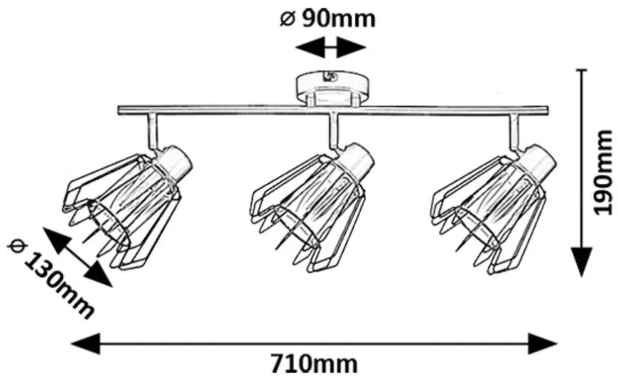 Plafoniera stil industrial Emerencia 3L