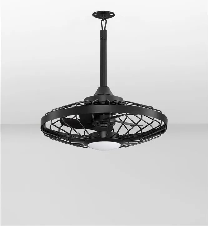 Lustra LED cu ventilator si telecomanda exterior IP54 BRIZZY