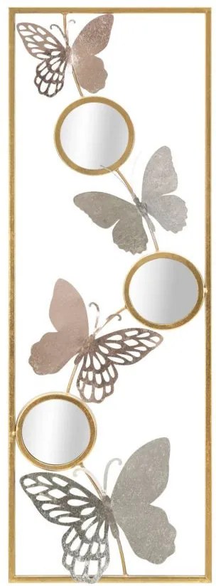 Panou decorativ multicolor din metal, 31x2x90 cm, Butterflies-A Mauro Ferretti