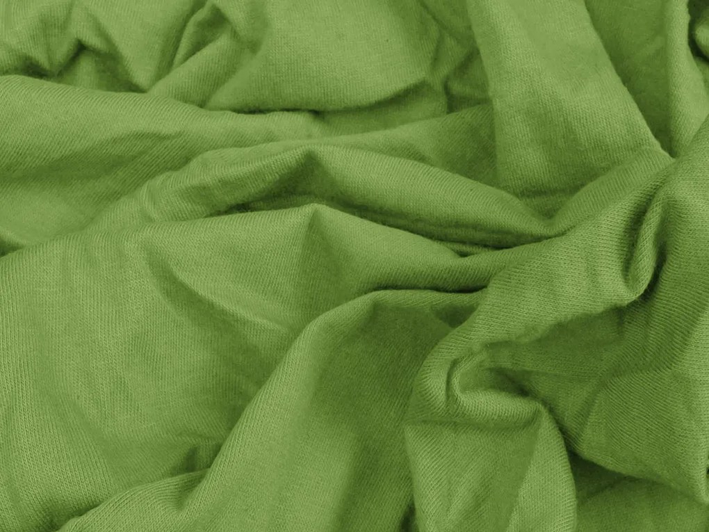 Cearsaf Jersey cu elastic 90x200 cm verde