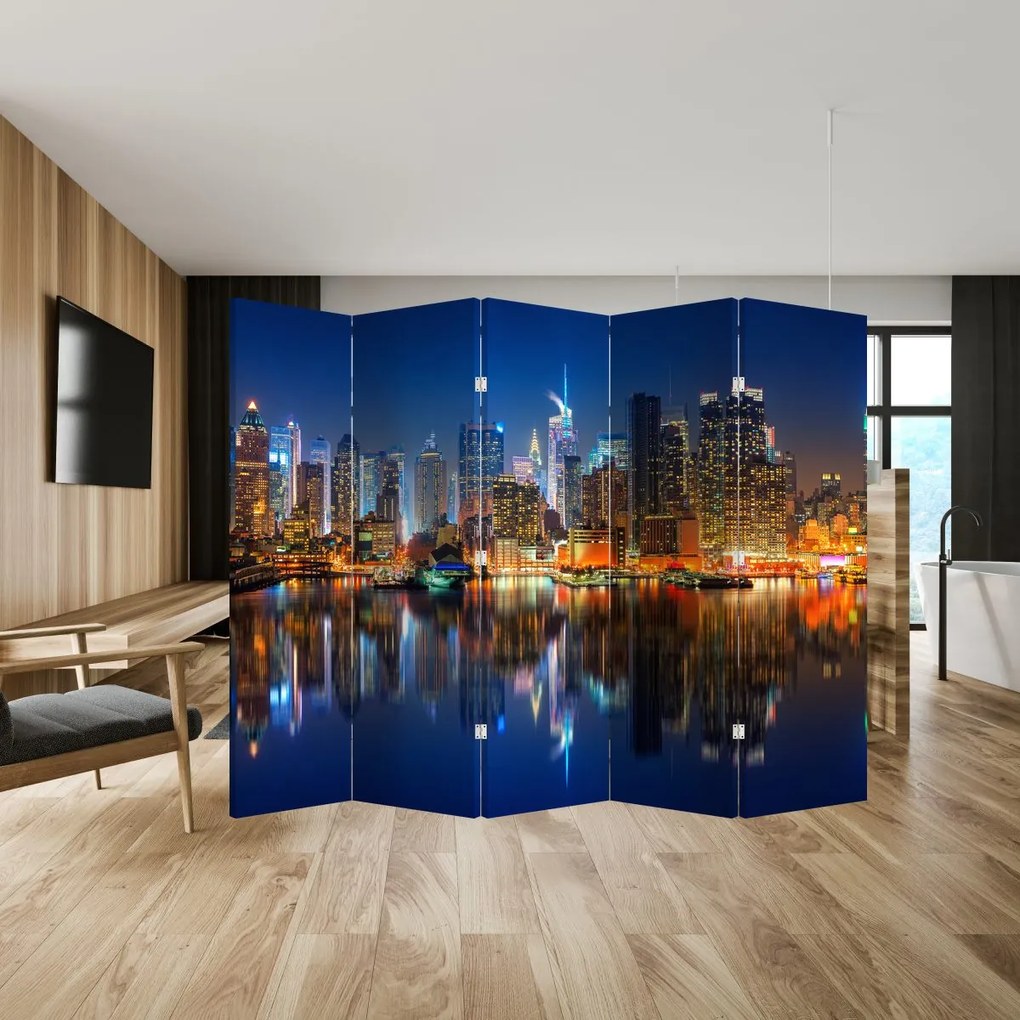 Paravan - Manhattan noaptea (210x170 cm)