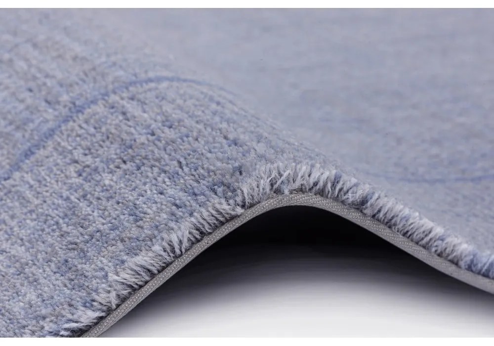 Covor albastru din lână 160x240 cm Linea – Agnella