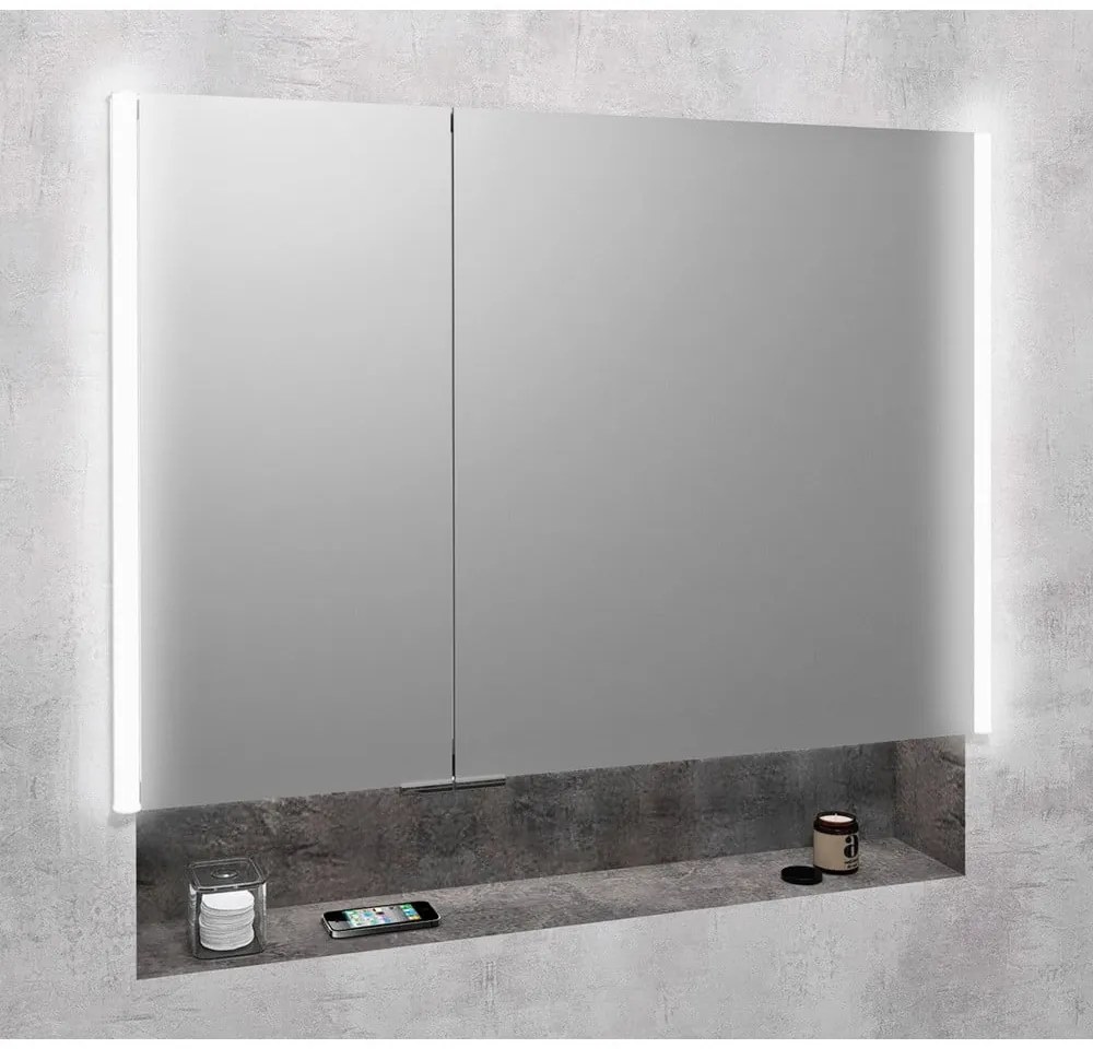 Dulap de baie gri 85,5x70 cm Integra – Sapho