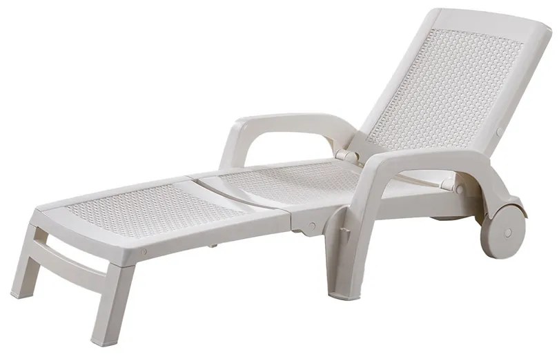 Șezlong Omaha alb